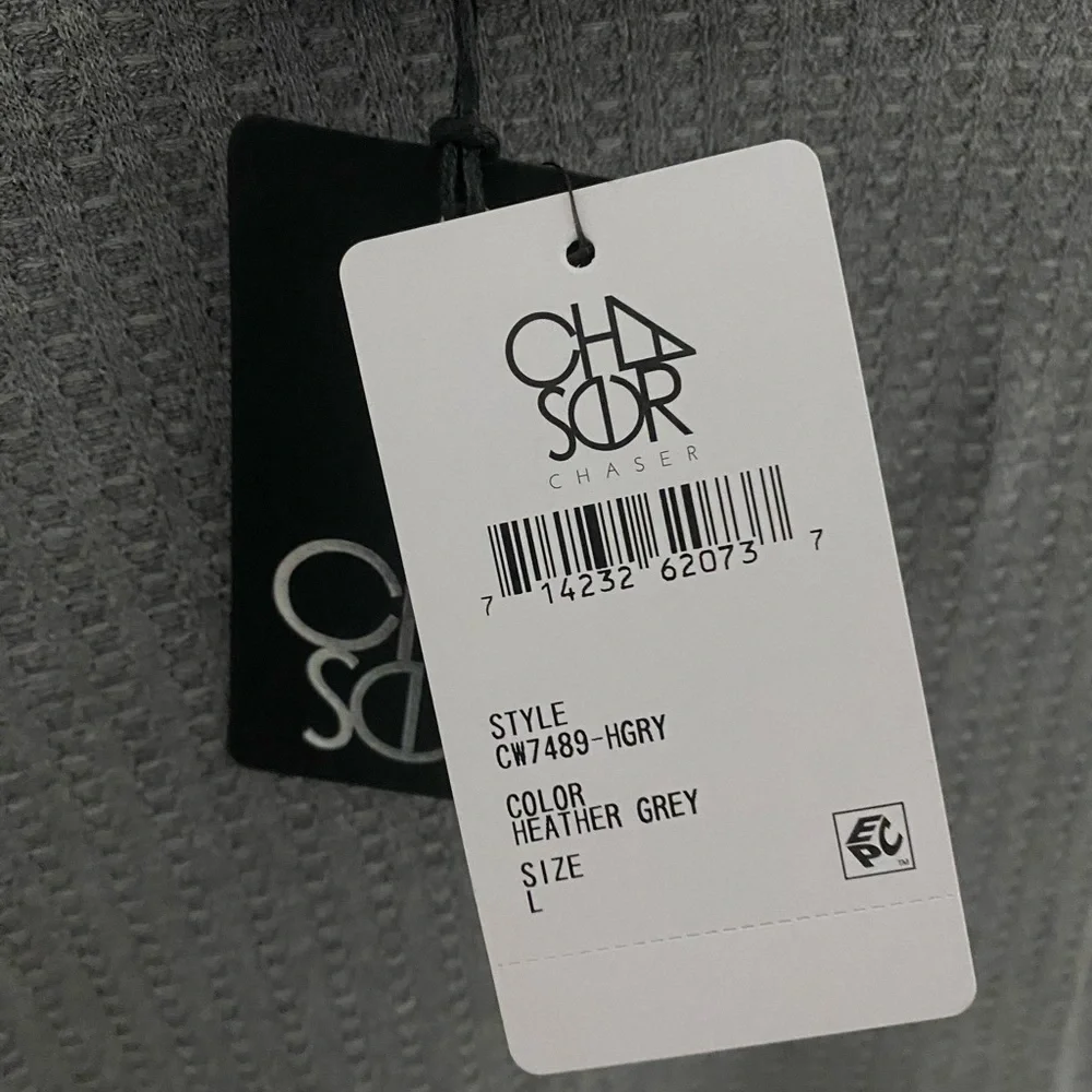 NWT Chaser Turtleneck Thermal Raglan Grey Revolve - Picture 7 of 11